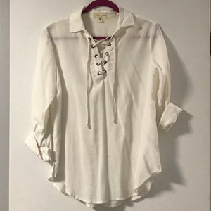 Cloth & Stone Tie-Up Shirt Size Small